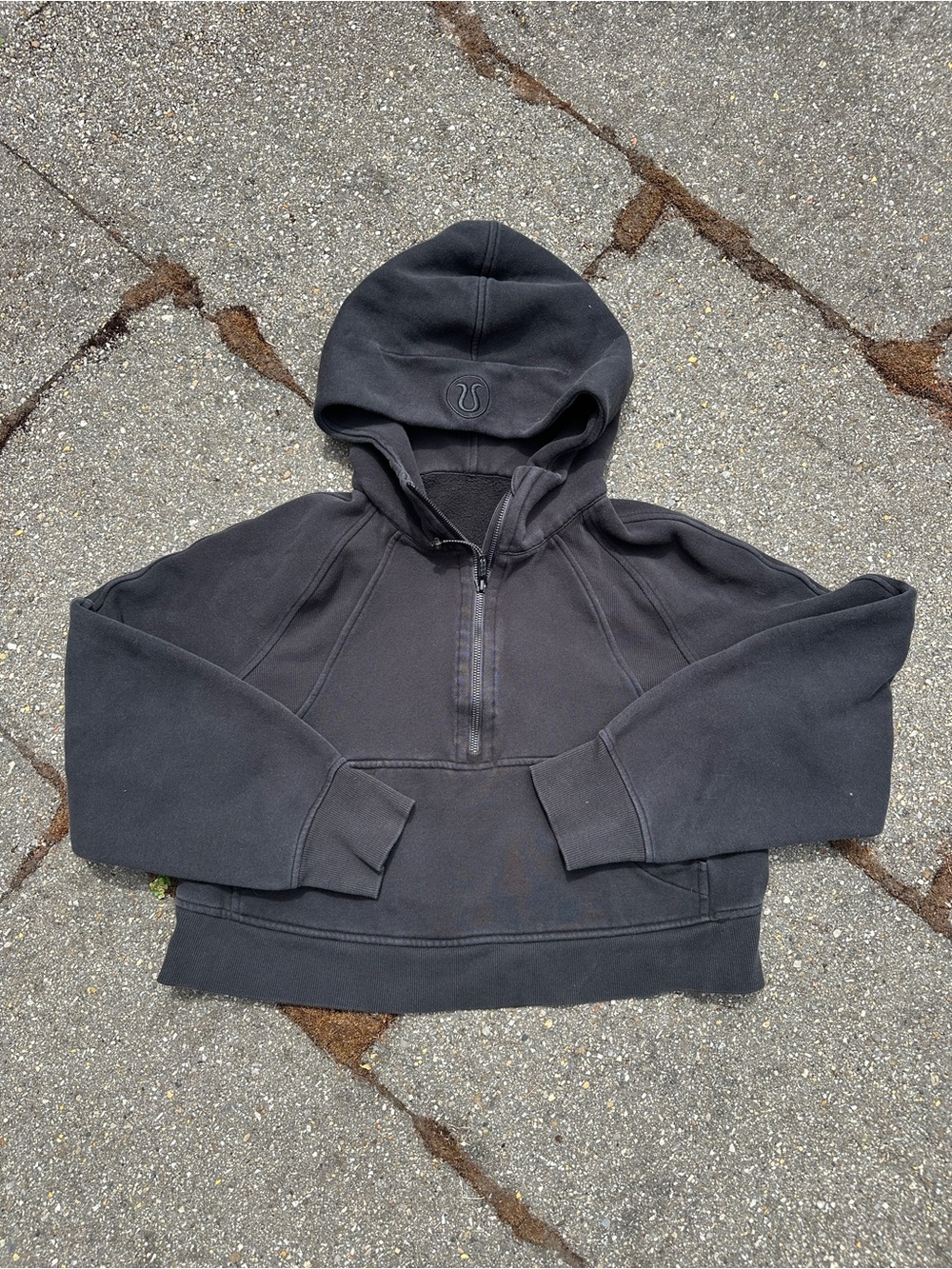 Lululemon Scuba Oversized Half Zip Hoodie - Black - Size XS/S